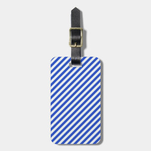 Royal Blue Combination Stripes by Shirley Taylor Luggage Tag
