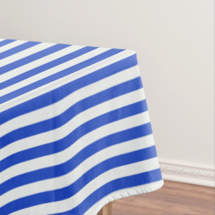 Royal Blue Combination Stripes by Shirley Taylor Tablecloth