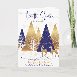 Royal Blue Corporate Christmas  'Tis the Season Invitation