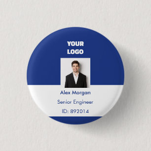 Royal Blue Corporate Executive Photo ID Badge