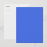 Royal Blue Customisable Postcard