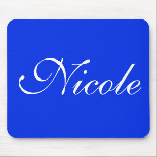 Royal Blue Customized Name Mouse Pad