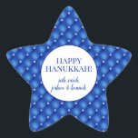 Royal Blue Diamond Hanukkah Personalised Star Sticker<br><div class="desc">These fabulous gift tags would look great on all your Hanukkah gifts.  They are so festive in a star shape.  They'll look so cute on your gifts.</div>