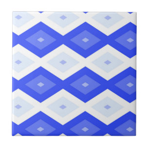 Royal blue diamond pattern ceramic tile