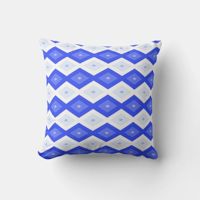 Royal blue diamond pattern cushion (Front)