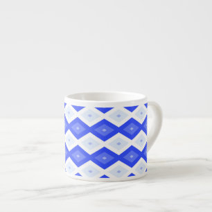 Royal blue diamond pattern espresso cup