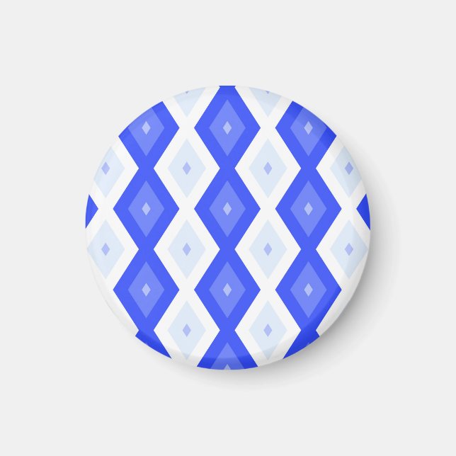 Royal blue diamond pattern magnet (Front)