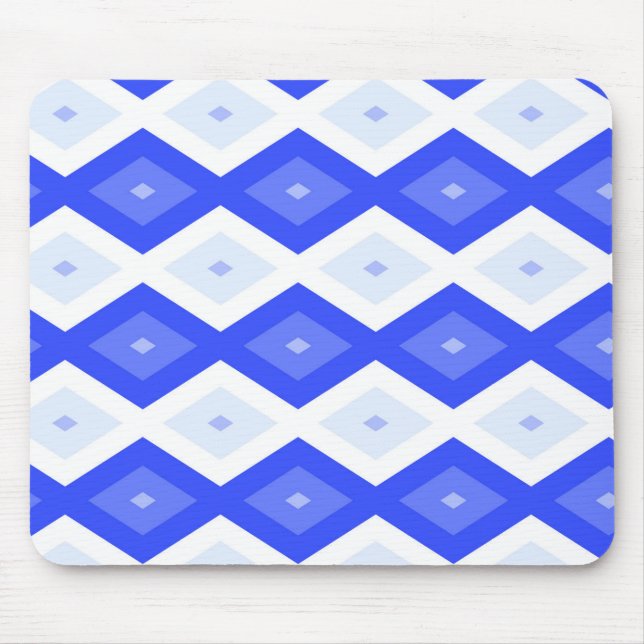 Royal blue diamond pattern mouse pad (Front)
