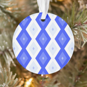 Royal blue diamond pattern ornament
