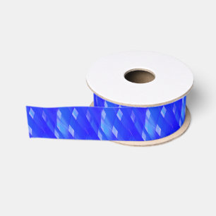 Royal Blue Diamond Print 1.5" Grosgrain Ribbon