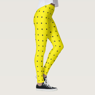 Royal Blue Diamonds Against Yellow Leggings