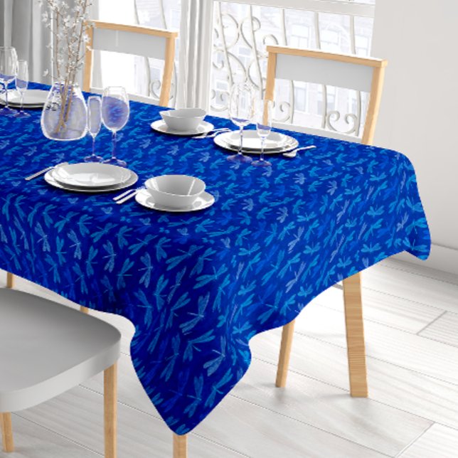 Royal Blue Dragonfly Decorative Pattern Tablecloth (Creator Uploaded)