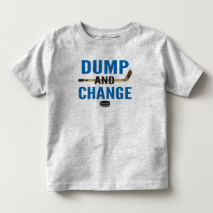 Royal Blue Dump and Change Hockey Toddler T-Shirt