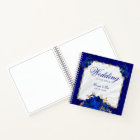 Royal Blue Elegant Wedding Budget Guest Book
