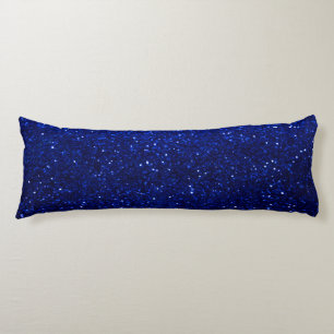 Royal Blue Faux Glitter Body Pillow
