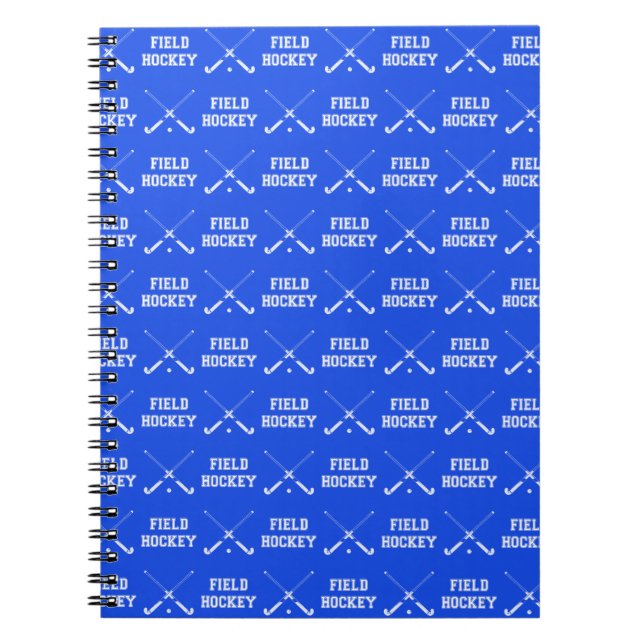 Royal Blue Field Hockey Notebook (Front)