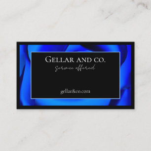 Royal Blue Floral Accent Business Card