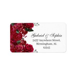 Royal Blue Floral Address Label