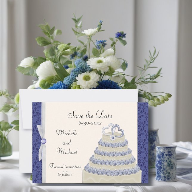 Royal Blue Florentine Save the Date (Creator Uploaded)