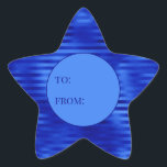 Royal Blue Foil Striped To From Hanukkah Star Sticker<br><div class="desc">These fabulous gift tags would look great on all your Hanukkah gifts.  They are so festive in a star shape.  They'll look so cute on your gifts.</div>