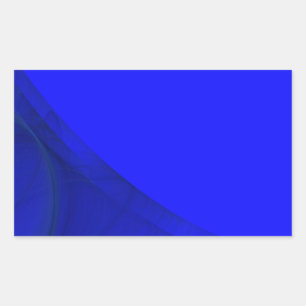 Royal Blue Fractal Background Rectangle Sticker
