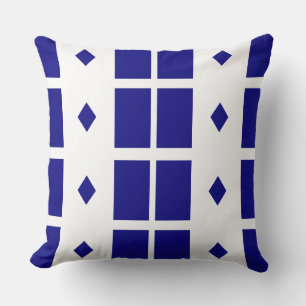 Royal Blue Geometric Throw Pillow