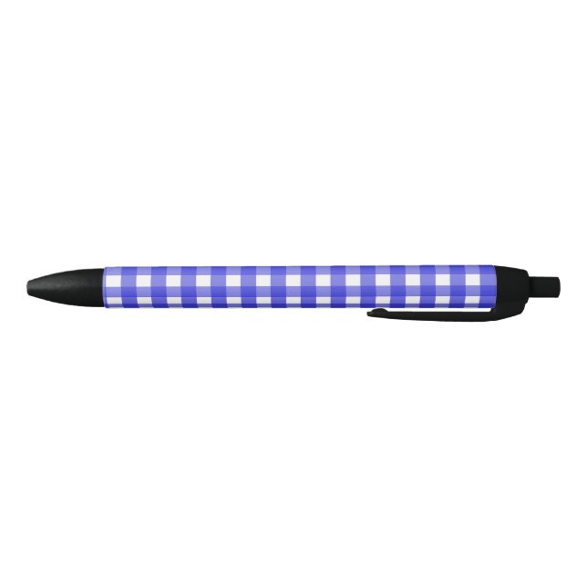 Royal blue gingham black ink pen (Bottom)