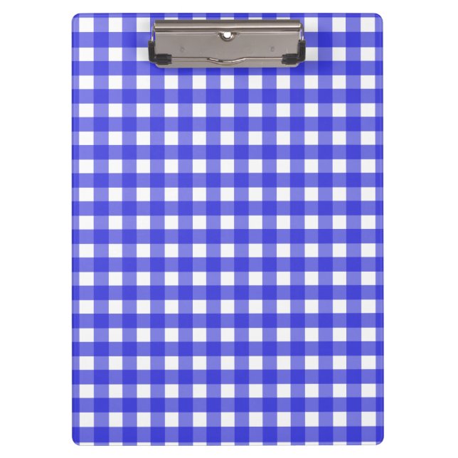 Royal blue gingham clipboard (Front)