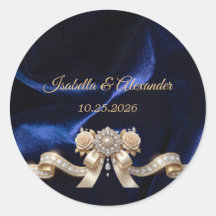 Royal Blue Gold Crown Pearl Elegant Luxury