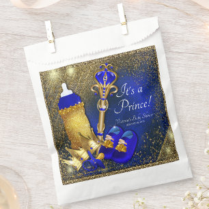 Royal Blue Gold Prince Baby Shower Favour Bag
