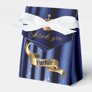 Royal Blue Gold Prince Birthday Favour Box