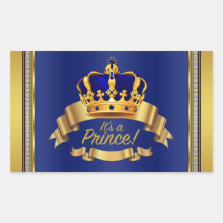 Royal Blue Gold Prince Water Bottle Label