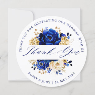 Royal Blue Gold Wedding charger plate insert card