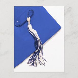 Royal Blue Graduation Cap and Tassel Postcard
