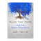 Royal Blue Heart Leaf Tree Wedding Save the Date
