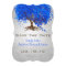 Royal Blue Heart Leaf Tree Wedding Save the Date