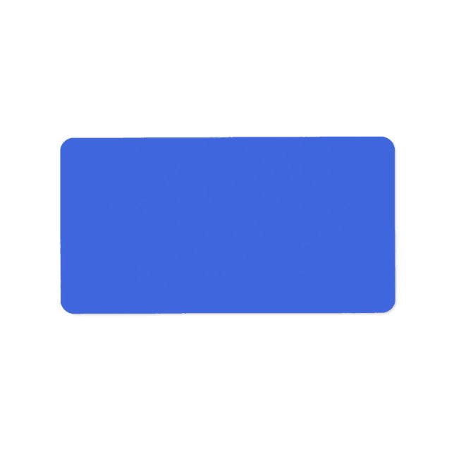 Royal Blue hex code 4169E1 Label (Front)