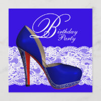Royal Blue High Heel Shoe Birthday Party