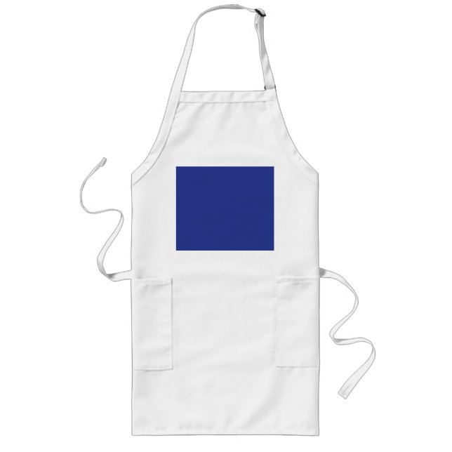Royal Blue Holiday Elegance Long Apron (Front)