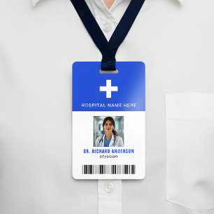 Royal Blue Hospital Employee Bar Code ID Badge