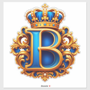 Royal Blue Letter B Monogram