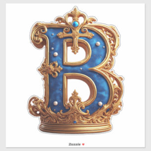 Royal Blue Letter B Monogram