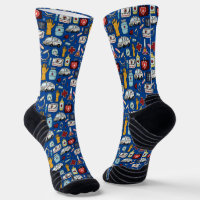 Royal Blue Medical Print Athletic