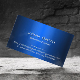 Royal Blue Metal Biomedical Business Card