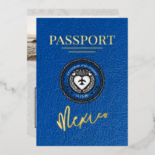 Royal Blue Mexico Passport Wedding