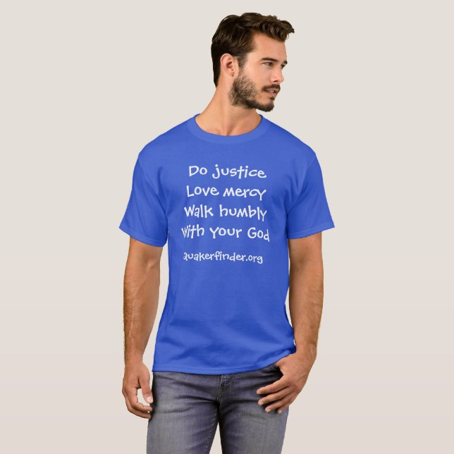 Royal Blue Micah 6:8 T-Shirt (Front Full)