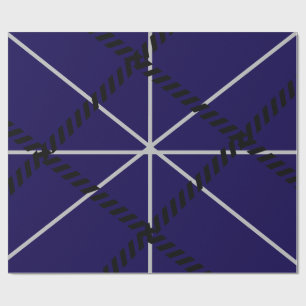 Royal Blue Modern Design  Wrapping Paper