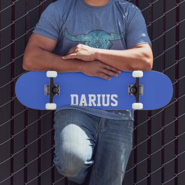 Royal Blue Modern Name | Classic Trendy  Skateboard (Outdoor 3)