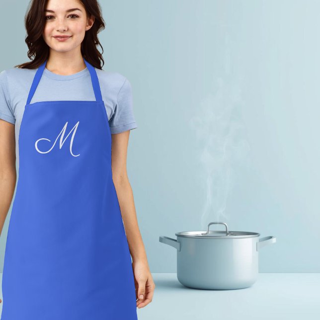 Royal  Blue -  monogrammed   Apron (Creator Uploaded)