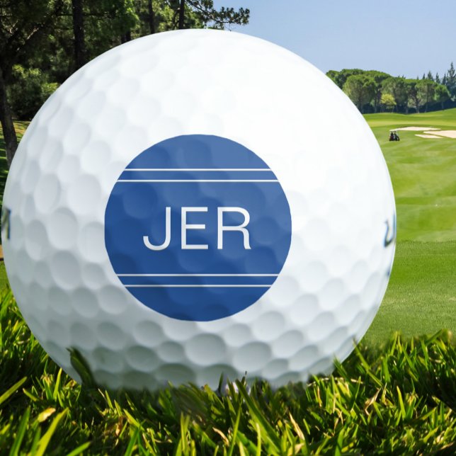 Royal Blue Monogrammed Initial Personalised Golfer Golf Balls (Royal Blue Monogrammed Initial Personalized Golfer Golf Balls)